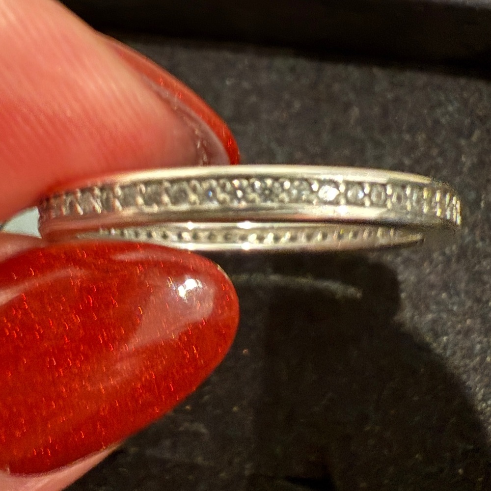 Stackable Sterling Silver With Cubic Zirconia Rin… - image 2